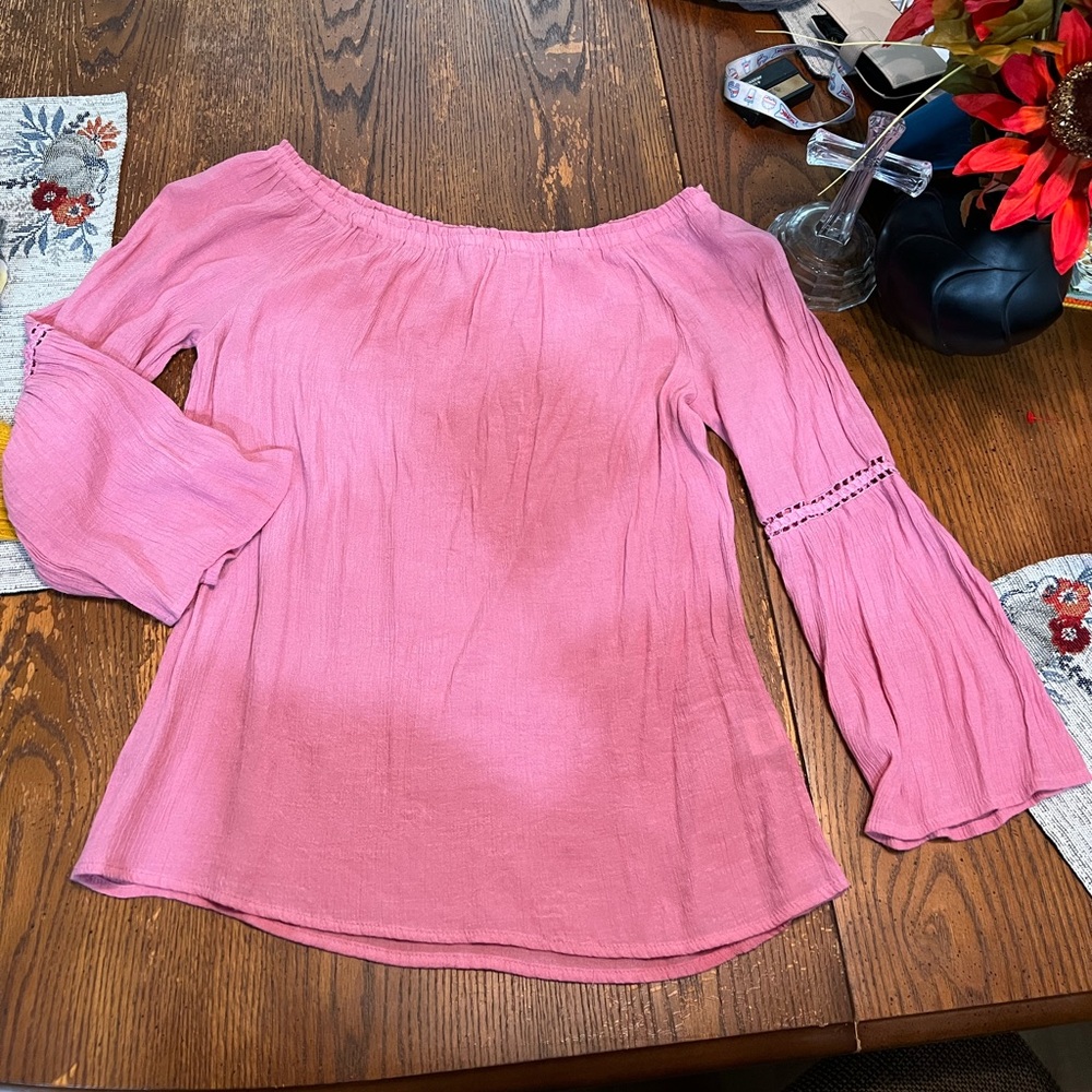 flowy off the shoulder top